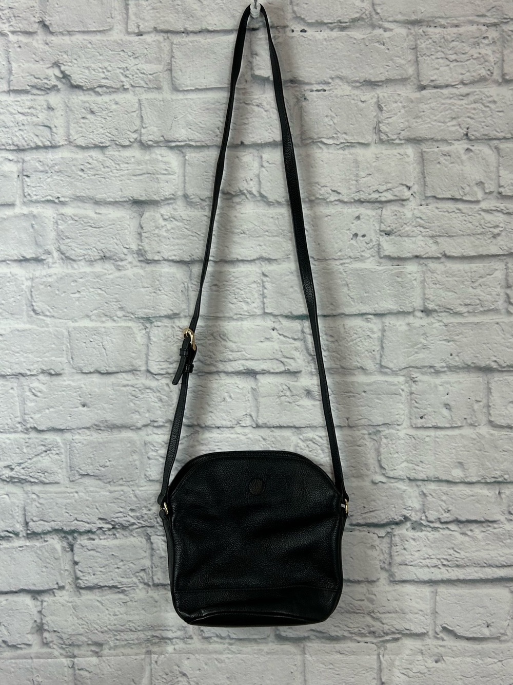 Nordstrom Black Pebbled Leather Crossbody Bag Adjustable Strap